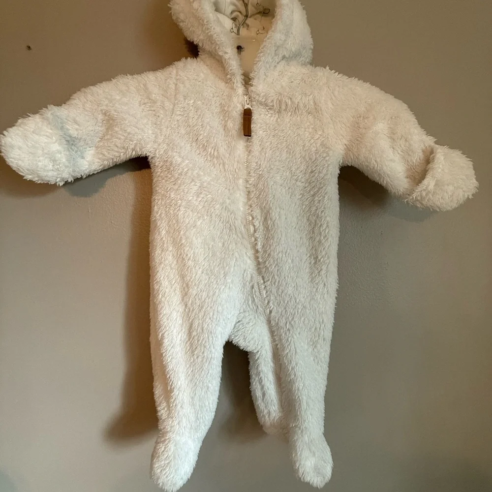 Carter's Soft White Fleece Footie